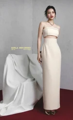 Đầm dạ hội LaneJT cúp ngực cut-out ôm dáng sang trọng - Ảnh 3