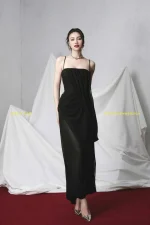 Đầm Dự Tiệc LaneJT Đen Voan Phom Ôm Quyến Rũ - Ảnh 2