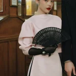 Áo Dài Cách Tân Mare Hồng Tay Phồng Phom Ôm Sang Trọng