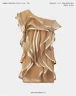 Đầm Dự Tiệc Musthave Voan Bồng Bềnh Vàng Kim - Ảnh 6