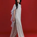 Áo Dài Cách Tân OnonMM Trắng Ngà Voan Ren Thanh Lịch