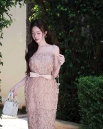 XY Bymyxy Size M - Đầm dự tiệc phom ôm đính hoa nổi