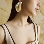 Jennie Choo Size M - Đầm suông linen phối viền nâu thanh lịch