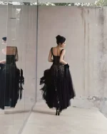 Ononmm Size M - Đầm Dạ Hội Voan Đen Sang Trọng