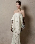 Beloved Size L - Đầm ren trắng dáng dài dự tiệc sang trọng