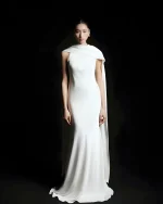 Huong Boutique Size L - Đầm Dạ Hội Trắng Tinh Tế Cho Thuê