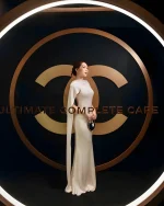 Huong Boutique Size L - Đầm Dạ Hội Trắng Tinh Tế Cho Thuê