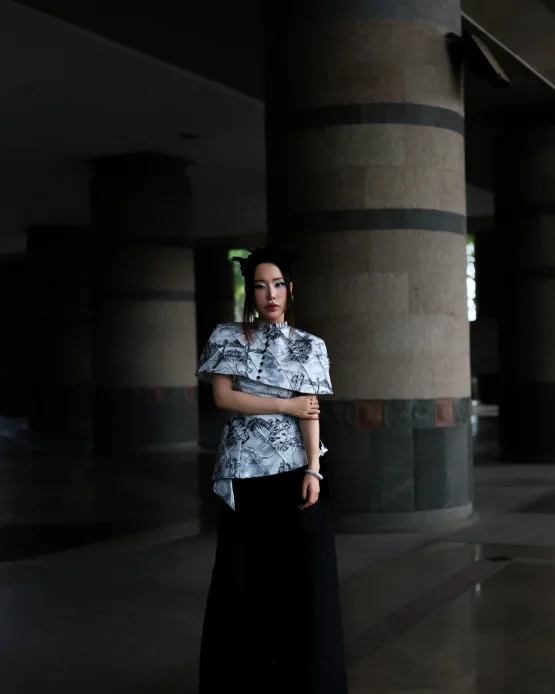 Keira Tong Size M - Set Áo dài cách tân họa tiết độc đáo