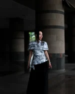 Keira Tong Size M - Set Áo dài cách tân họa tiết độc đáo