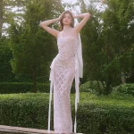 Ninensei Size XS - Đầm dạ hội dáng ôm đính đá sang trọng