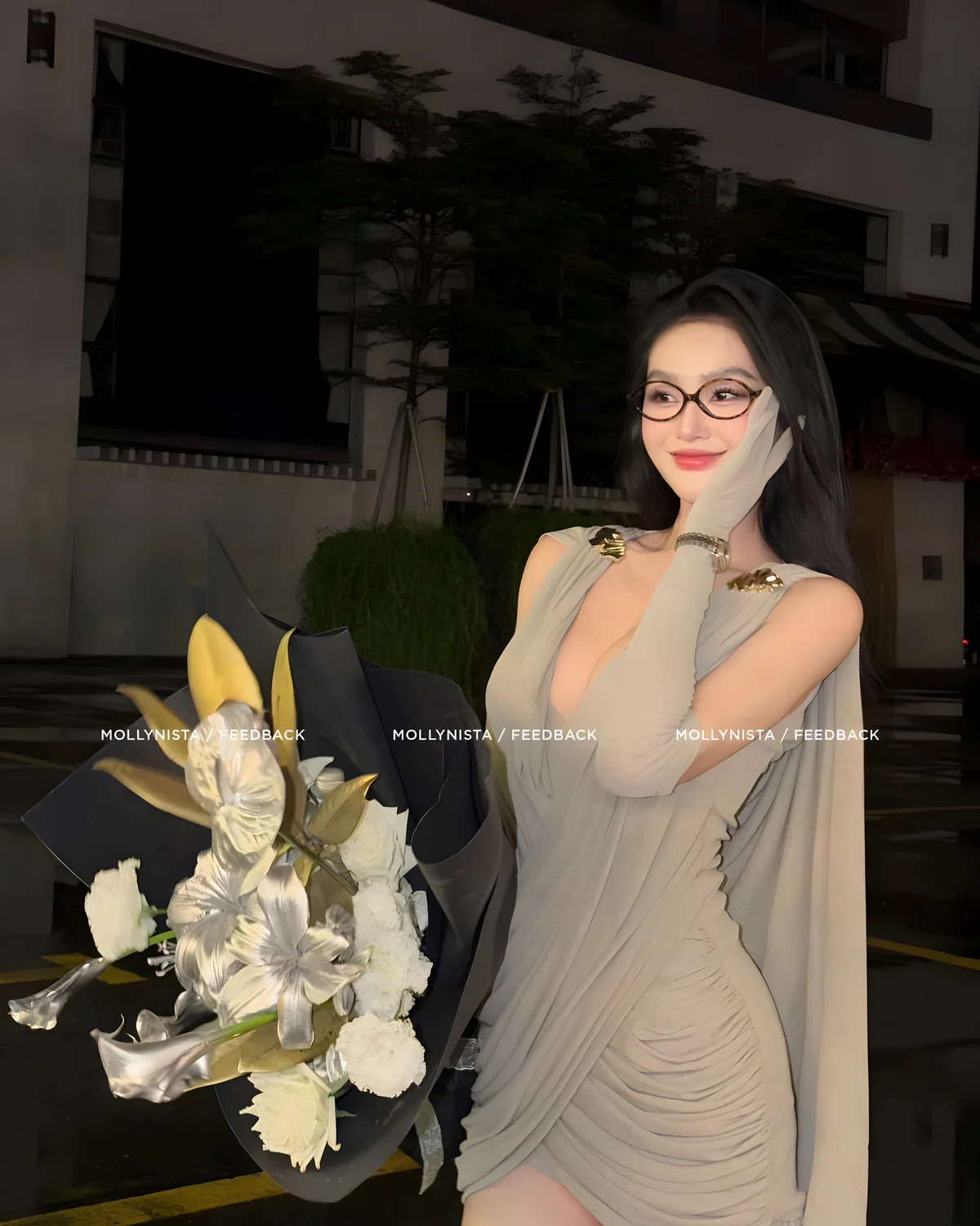 IMG_0600.JPG Mollynista Size FREESIZE - Đầm body tay dài màu nude sang trọng