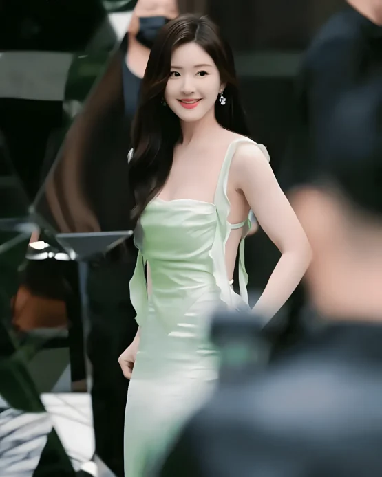 Nana Jacquine Size FREESIZE - Đầm body lụa hở lưng xanh mint