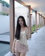 Jolie Design Size M - Set váy ngắn lụa ren quyến rũ