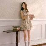 Recit Size M - Đầm xòe hoa nhí cổ điển